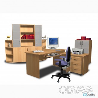 Мебель для офиса , ДСП 16мм, цвет "БУК", "ЯБЛОНЯ","Дуб молочный",   "Орех", "Вен. . фото 1