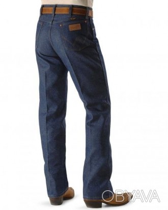 Настоящие джинсы Wrangler из жесткого плотного денима в темно-синем цвете - Rigi. . фото 1
