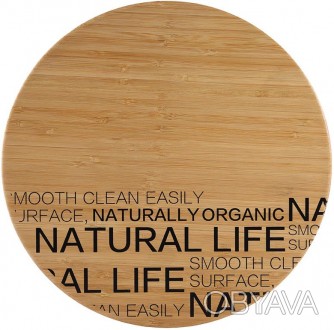 Доска разделочная Bergner Natural Life из натурального обработанного бамбука. Вл. . фото 1