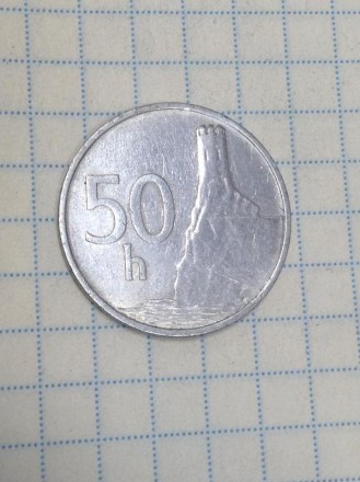 50 геллеров 1993 года. Словакия.. . фото 2