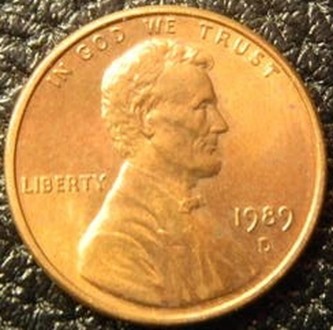 1 цент 1989 года. США.. . фото 2