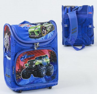 Школьный каркасный рюкзак с ортопедической спинкой на 1 большое отделение и 3 ка. . фото 2