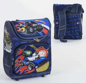Школьный каркасный рюкзак с ортопедической спинкой на 1 большое отделение и 3 ка. . фото 3
