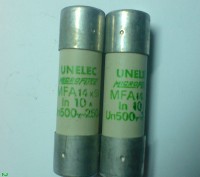 плавкие вставки-предохранители UNELEC-10а
MFA 14x51
переменный ток~500в,постоя. . фото 2