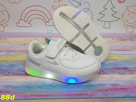 Детские белые кроссовки аирмаксы светящиеся Led подсветка 29р. Киев. фото 1 Детские белые кроссовки аирмаксы светящиеся Led подсветка 29р. Киев. фото 1