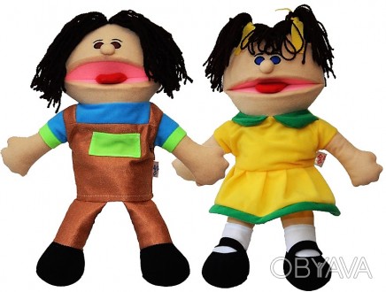 Мягкие куклы-перчатки с открытыми ротиками используются в детских занятиях для р. . фото 1
