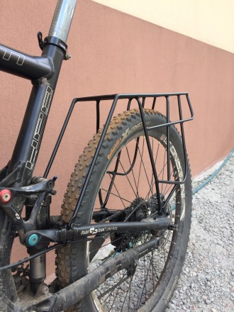 Велобагажник для велосипеда с задним маятником. Двухподвес может быть оборудован. . фото 3