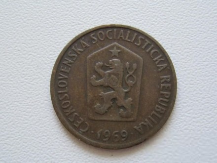 50 геллеров 1969 года. Чехословакия.. . фото 3