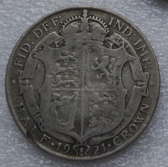 Продам монету полкроны (half crown) 1921 года, король Георг V. Серебро 500 пробы. . фото 4