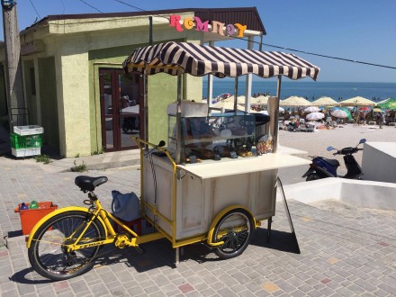 Велосипед трёхколёсный для  уличной продажи  кофе мороженого, рекламы, для разво. . фото 13
