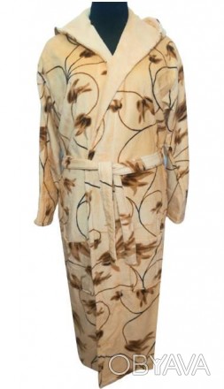 Махровый женский халат с капюшоном, размер L 50-52, 100% Хлопок Турция
 Домашний. . фото 1
