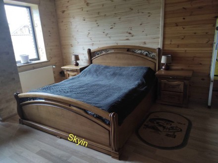 Ліжко Роксолана з дуба.

Ціна вказана за ліжко зі спальним місцем 160х200см в . . фото 9