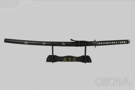 Копия самурайского меча 17-19 го веков.Черная оплетка рукояти отлично сочетается. . фото 1