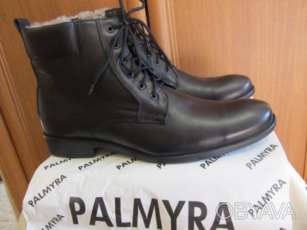 Ботинки мужские зимние натуральная кожа бренда PALMYRA! Новые! 
Цвет: Чёрный. 
. . фото 1