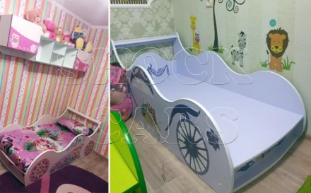 Ліжко дитяче з малюнками Дісней для дівчинки та хлопчика, дитячі меблі Дісней. Д. . фото 8