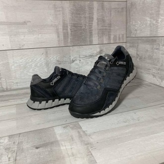 Мужские кроссовки Adidas темно серого цвета из нубука с вставками кожи .Кроссовк. . фото 3