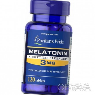 Мелатонин Puritan's Pride Melatonin 3 mg 120 таб мелатонин для улучшения сна 
✅Т. . фото 1
