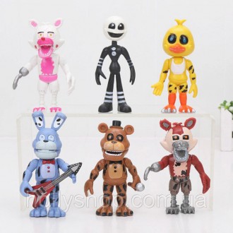 Комплект фигурок из популярной игры «Пять ночей с Фредди» (FNAF) 6 штук, ~ 10см. Одесса. фото 1 Комплект фигурок из популярной игры «Пять ночей с Фредди» (FNAF) 6 штук, ~ 10см. Одесса. фото 1