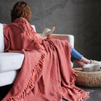 Плед покрывало на кровать хлопковый Lale Home Турция (200х230) Оранжевый. Запорожье. фото 1 Плед покрывало на кровать хлопковый Lale Home Турция (200х230) Оранжевый. Запорожье. фото 1