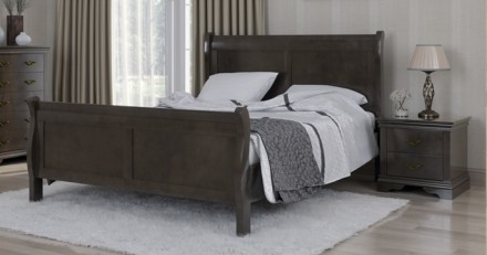 Пропонуємо класичне двоспальне ліжко Луї Філіпе з масиву дерева від українського. . фото 6