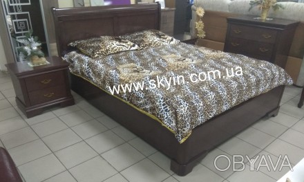 Пропонуємо класичне двоспальне ліжко Луї Філіпе з масиву дерева від українського. . фото 1