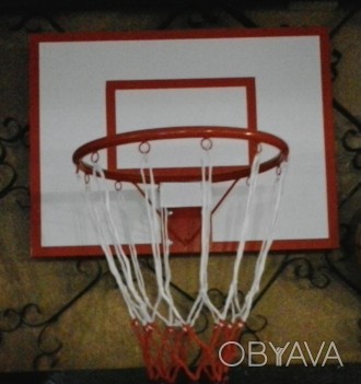 Новый баскетбольный щит с кольцом.
Размер щита 60 х 50 см, материал ламинирован. . фото 1