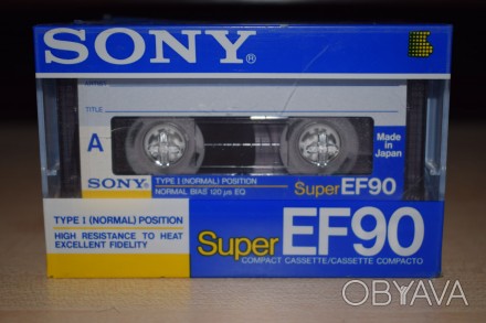 Аудиокассеты (компакт-кассеты) SONY Super EF 90 type I новые, запечатанные, ориг. . фото 1