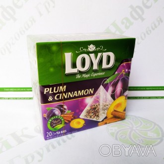 Чай в пакетиках пирамидках Loyd Plum&Cinnamon, слива и корица 2г*20шт. (20)