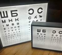 Таблиця для визначення гостроти зору, Сивцева, Орлова - 2,5м., нова з світлодіод. . фото 4