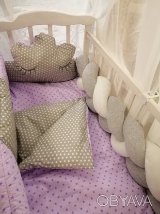 Описание
Характеристика:
	Детское постельное белье в кроватку ТМ Bonna выполнено. . фото 1