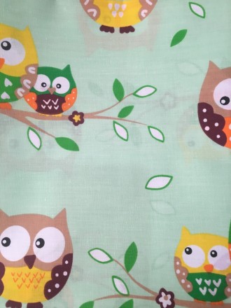 Пеленка ситец (бязь) 110х90  Семья совушек. Харьков. фото 1