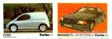 Два редких коллекционных вкладыша жевательной резинки "Turbo", выпущенных в нача. . фото 1
