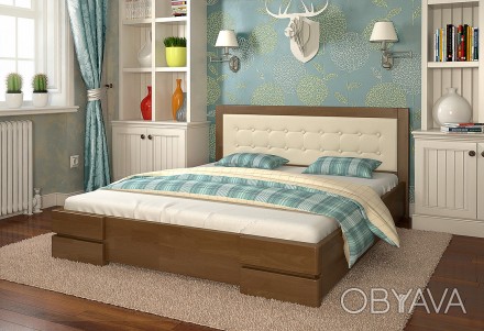 Ліжка з натуральної сосни та буку. 
Сучасний дизайн. Фабрична якість. Нові в уп. . фото 1