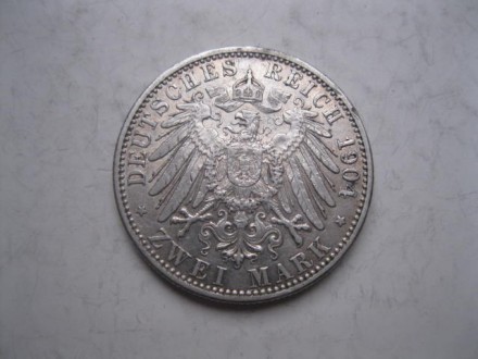 Германия . Баден 2 марки 1902 50-летие правления Фридриха I Оригинал. Не частая.. . фото 5