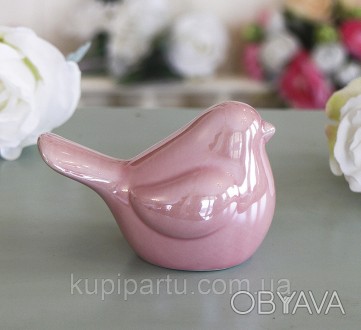 Симпатичная розовая фигурка птички Perly. Прекрасное украшение интерьера – на по. . фото 1