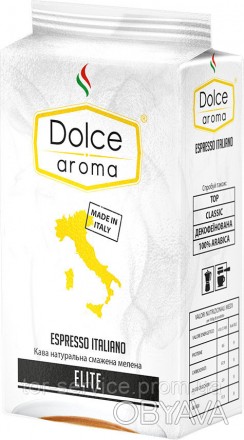 Dolce Aroma Elite- натуральный молотый кофе, изготовленный из смеси арабики и ро. . фото 1