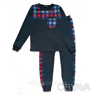 Хлопковая детская пижама для мальчика Pocket. В комплекте: штанишки и кофточка. . . фото 1