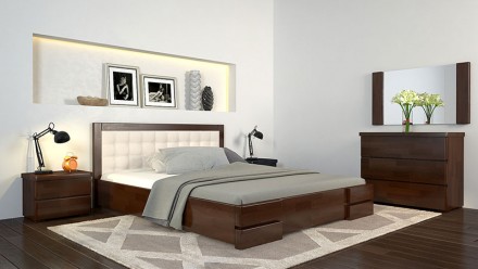 Класичне ліжко з дерева сосна або бук. Розміри і кольори різні.. . фото 6