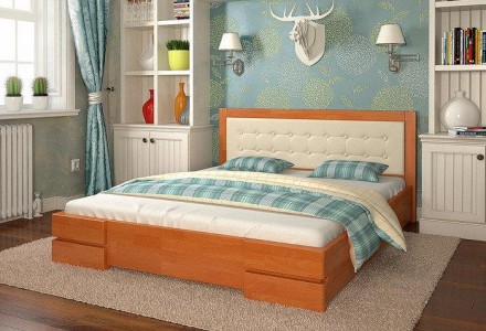 Класичне ліжко з дерева сосна або бук. Розміри і кольори різні.. . фото 5