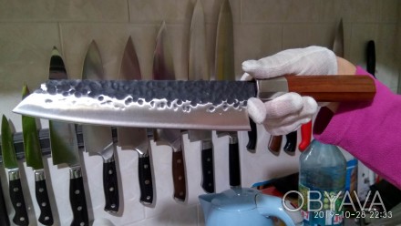 Японский киритсуке, профессиональный поварской нож (кованный ручной работы) , бр. . фото 1