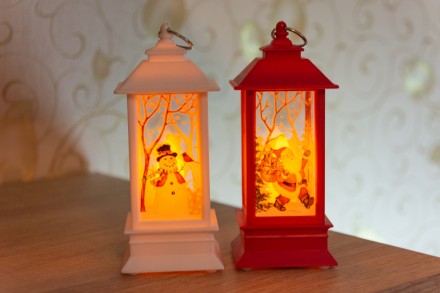 Новогодний фонарик украсит Ваш дом в зимние праздники. Теплый свет, красивый рис. . фото 3