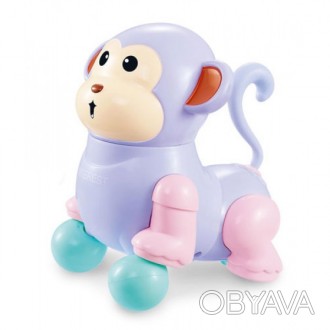 Музыкальная игрушка веселый розовый "Мультяшная обезьянка" — персонаж 
популярно. . фото 1