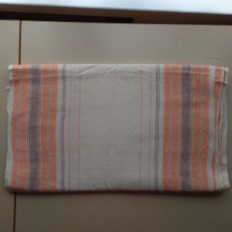 Ткань натуральная льняная полотенечная с цветным рисунком. СССР.
Изготовлена по. . фото 3