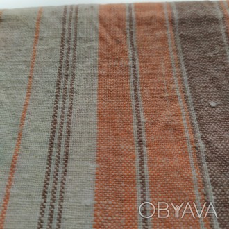 Ткань натуральная льняная полотенечная с цветным рисунком. СССР.
Изготовлена по. . фото 1