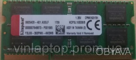 Технические характеристики DDR3 8Gb Kingston Sodimm 2Rx8 PC3L-12800s-11-11-11 kc. . фото 1