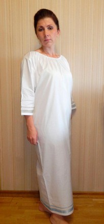 
Рубашка для крещения взрослых, модель "Rebekah Silver" ("Ревекка серебро"). Сор. . фото 2