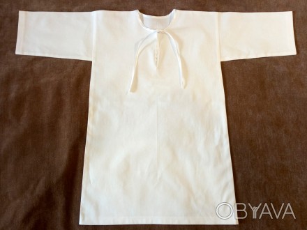 
Рубашка для крещения мальчика подростка. Модель "Ioann М" ("Иоанн"). Сорочка дл. . фото 1