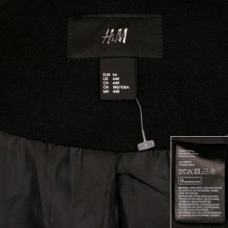 Мужское однобортное шерстяное пальто H&M (Швеция).  
Свободный фасон. Есть . . фото 7