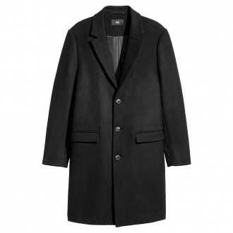 Мужское однобортное шерстяное пальто H&M (Швеция).  
Свободный фасон. Есть . . фото 3