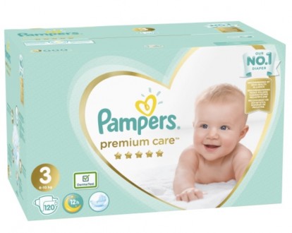 Pampers Premium Care 3 (6-10кг.) 120шт. - 699 грн. / 690 грн. (от 2-х упаковок)
. . фото 3